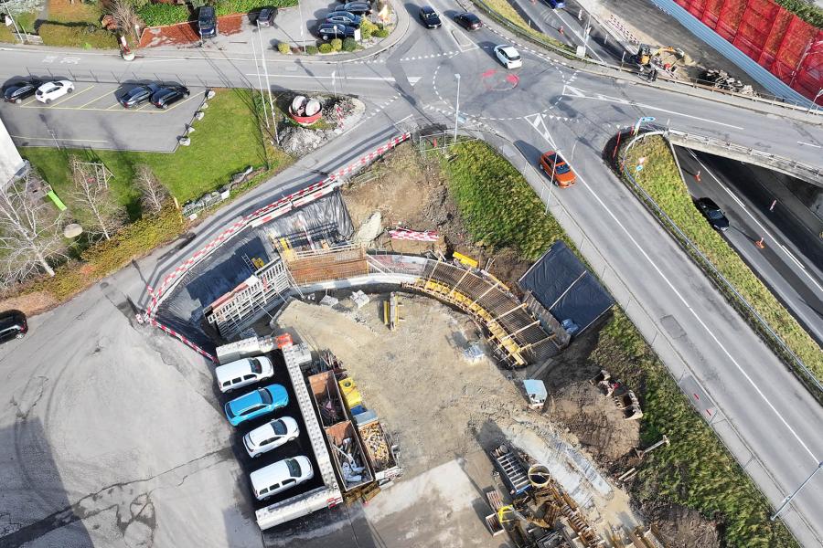 Moudon travaux Jonction Sud - décembre 2025