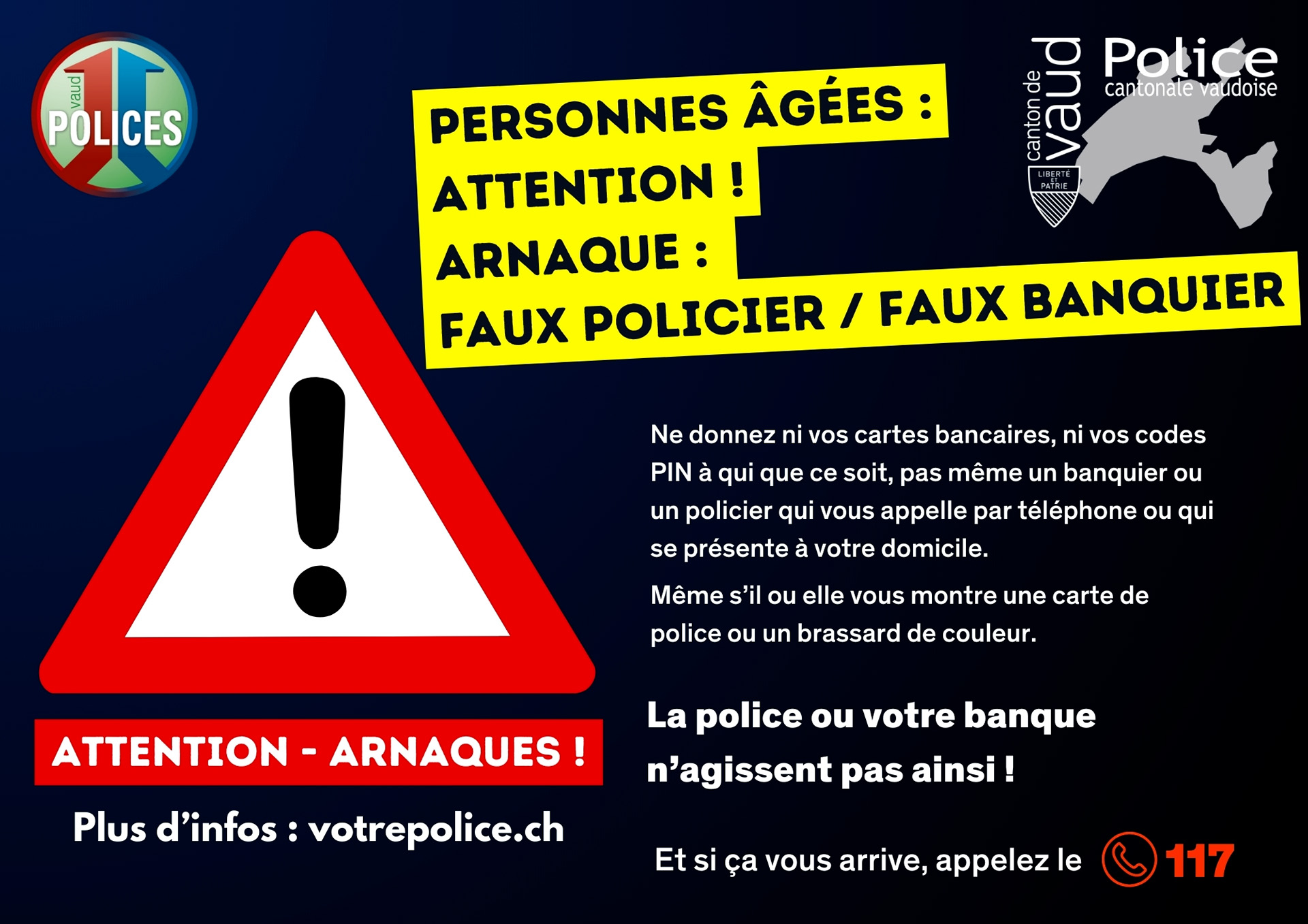 Moudon - Prévention faux banquier - faux policier
